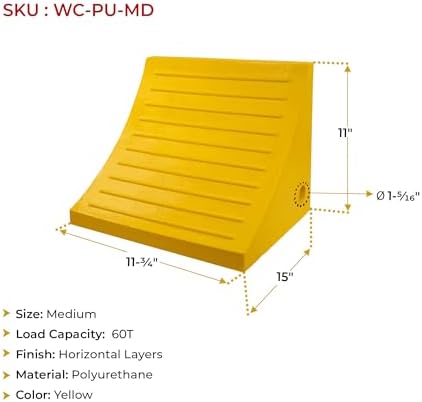 Mytee Products Polyurethane Medium Wheel Chock W/Mounting Holes - Image 6