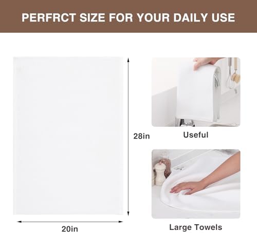 Homaxy 100% Cotton Oversized Waffle Weave Kitchen Towels 6-Pack - Image 3