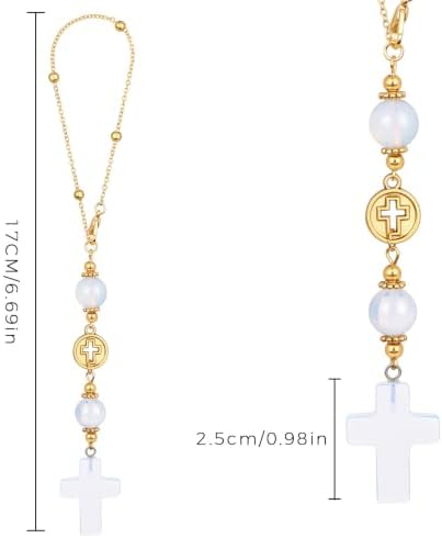 Opalite Cross Car Hanging Ornament Gift Box - Image 5