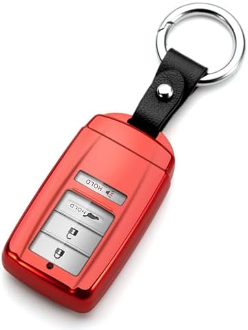 Compatible with Acura Key Fob Cover Key Chain TLX RLX NSX RDX MDX ILX PLX Red by ZSPDACC