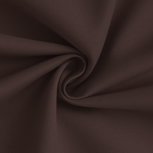Yakamok Brown 100% Blackout Curtain Panels 84 inches, 2 Panels - Image 3