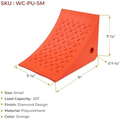 Mytee Products 2 Pack Polyurethane Small Wheel Chock W/Mounting Holes - Image 7