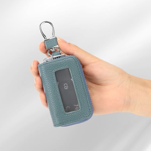 SENDEFN Universal Car Key Fob Case Leather Smart Remote Keychain Protector - Image 6