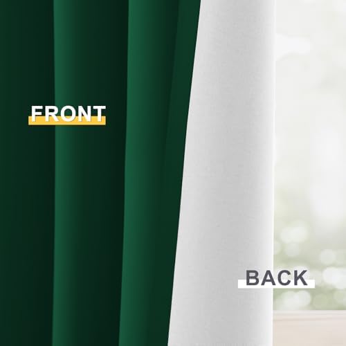 Yakamok Dark Green 100% Blackout Curtains 63 Inches Long 50" Wide 2 Panels - Image 6