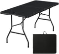 Lakhow 6FT Folding Table, Fold in Half Heavy Duty Plastic Utility Table by Home