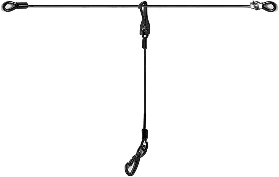 Dog Seat Belt, 5FT Chew-Proof Stainless Steel Wire Tether by MiMetty
