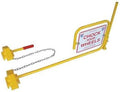 Rail Car Wheel Chocks and Flag by Unknown