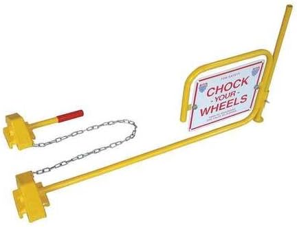 Rail Car Wheel Chocks and Flag by Unknown