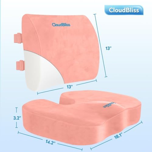 CloudBliss Ergonomic Seat Cushion & Lumbar Support Pillow Set - Image 5