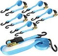 6 Pack 1 Inch x 20 ft Ratchet Straps by HNBun