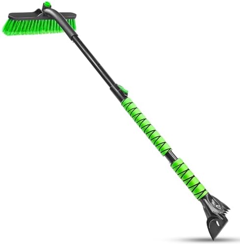SEAAES 44 Inch Extendable Snow Brush, Snow Ice Scraper by SEAAES