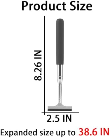 8sanlione 38.6 Inch Telescopic Side Mirror Glass Squeegee - Image 3