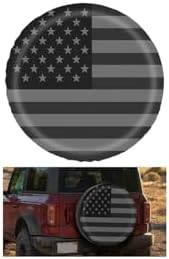 Car Spare Tire Cover, 14Inch Dustproof Waterproof American USA Flag Vehicle by TNAIYH