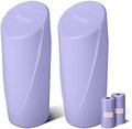 Car Trash Can Bin with Lid-2 Packs Car Garbage Can Cup Holder-Light Purple Mini by SGLRT