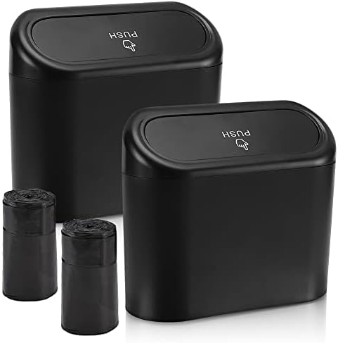 Accmor Car Trash Can with Lid, Mini Auto Dustbin Garbage Organizer Holder 2 by Accmor