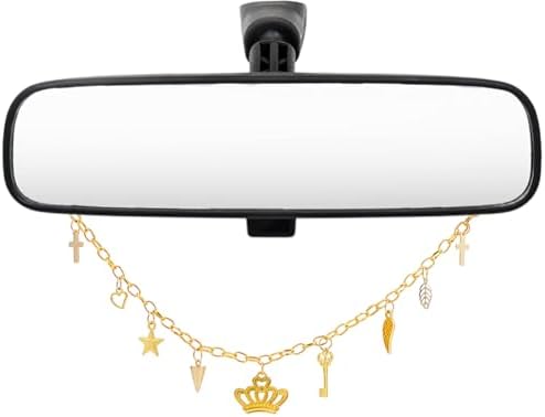 Rearview Mirror Hanging Ornament Gold Car Charm by BEAMARKER