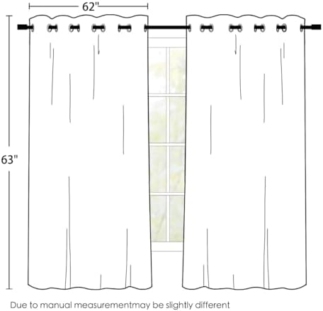 SimpleHome Ombre Black to Grey White Curtains - Image 3