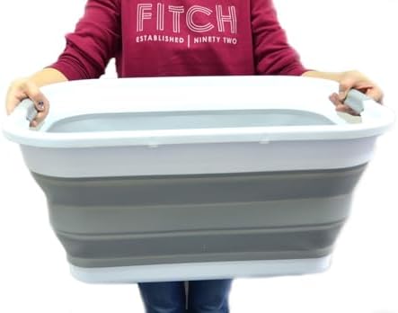 SAMMART Set of 2-41L Collapsible Plastic Laundry Basket-Pop Up Storage by SAMMART