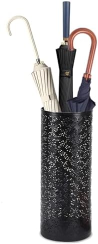 Metal Round Umbrella Stand Rack, Free Standing Umbrella Holder Bin, Canes by Gloserin