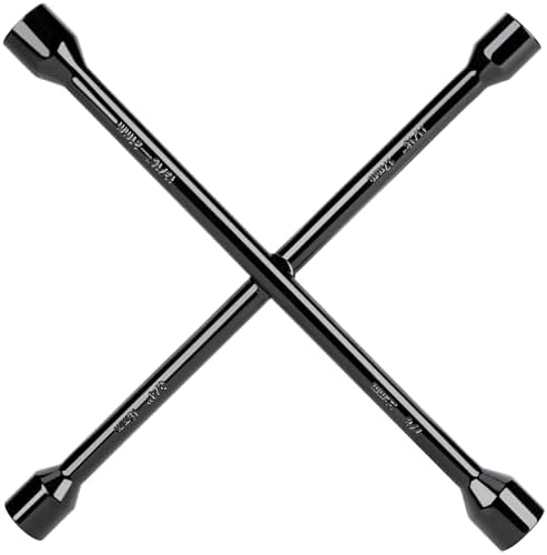 CARTMAN 14 Inch Heavy Duty 4 Way Universal Cross Lug Wrench Tire Iron by CARTMAN