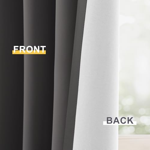 Yakamok Dove Grey 100% Blackout Curtains 84 Inches Long 50" Wide 2 Panel - Image 6