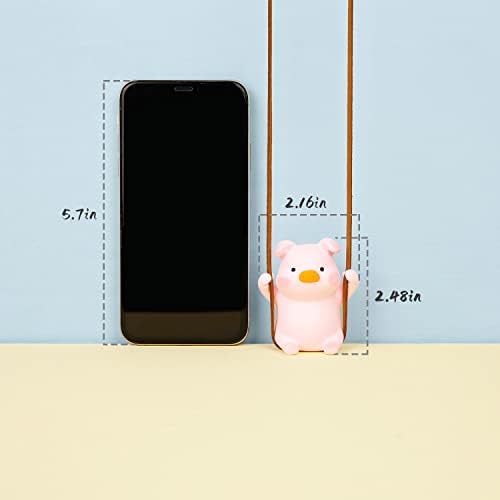 YGMONER Super Cute Swinging Pig Car Mirror Hanging Ornament Car Interior - Image 3