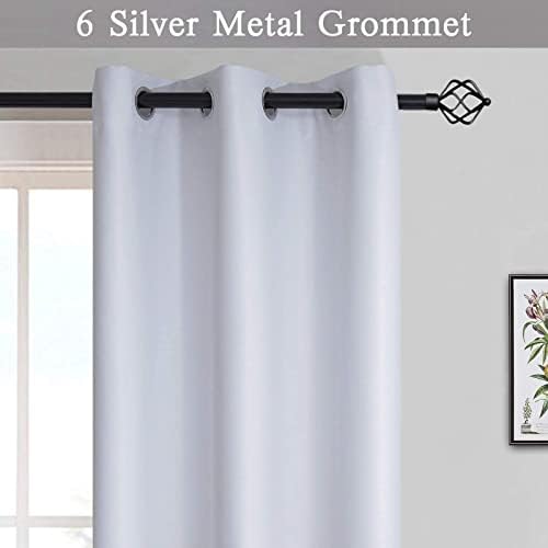 SimpleHome Ombre Gradient Black White to Gray Curtains - Image 4
