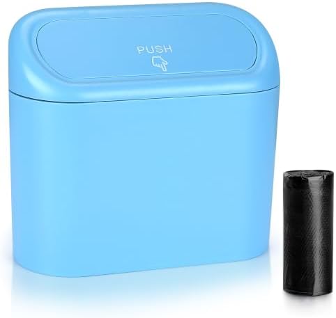Accmor Car Trash Can with Lid, Mini Vehicle Garbage Can with 30 Trash Bags by Accmor