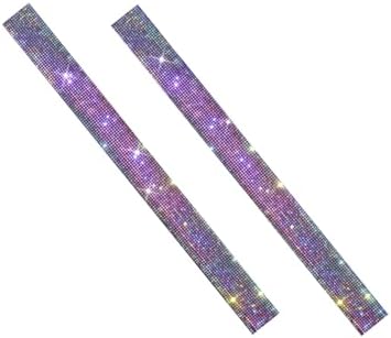 2PCS Bling Car Door Sill Protector, Shiny Crystal Rhinestone Door Edge Entry - Image 7