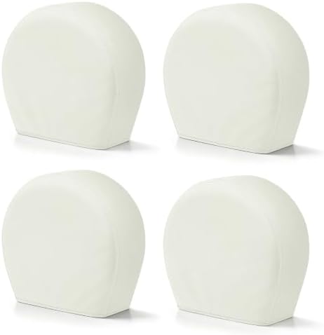 Explore Land Tire Covers 4 Pack Fit Tire Diameters 26-28.75 inch, Off White by ExploreLand