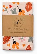 Wildflowers Microfiber Kitchen Towels | Fall Flowers | Waffle Fabric Tea Towel by FlourishPetProducts