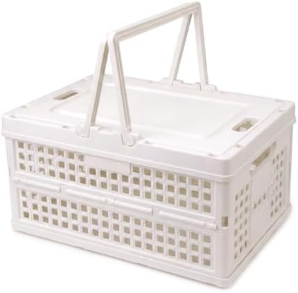 Collapsible Storage Crate, Foldable Plastic Basket by Vivikivi