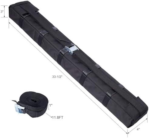 Universal Car Soft Roof Rack Pads – Heavy-Duty 33" Kayak, Canoe Carrier - Image 2