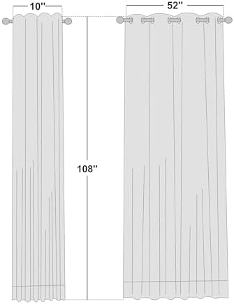 NICETOWN 2 Panels Outdoor Curtains Waterproof Extra Long W52xL108 Beige - Image 2