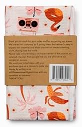 Wildflowers Microfiber Kitchen Towels | Flamingo & Smiley Faces Pattern| Waffle - Image 3