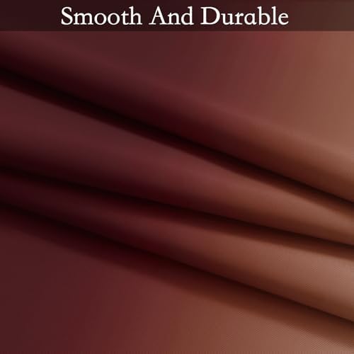 SimpleHome Ombre Red to Grey White Curtains - Image 7