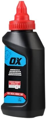 OX Red Chalk Line Powder 8oz Refill by OXTools
