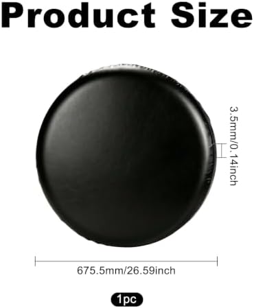 GLOBLELAND 24-26 inch Black Spare Tire Cover - Image 2