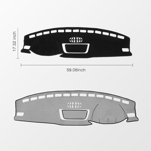 KUST Black Dash Cover for VW Atlas/Atlas Cross Sport 2018-2023 Dashboard Cover - Image 2