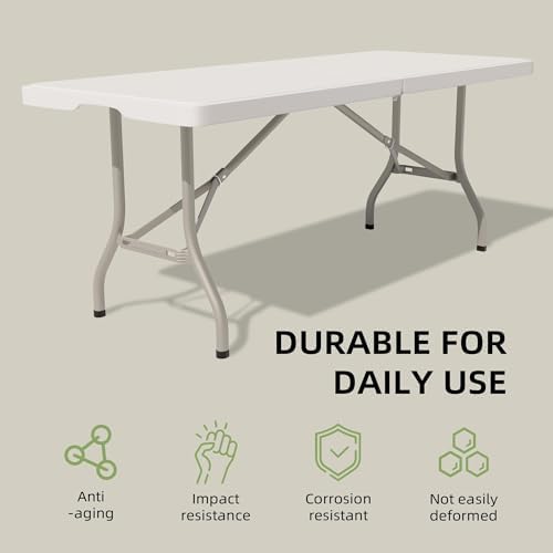 Folding Table 6 Foot - Image 3