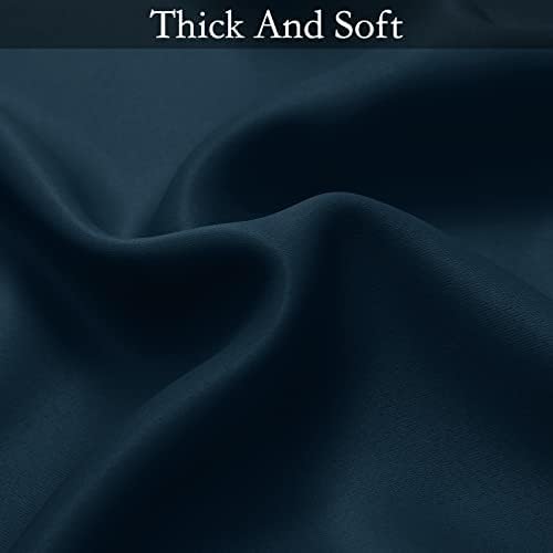 SimpleHome Ombre Gradient Navy Blue White to Gray Bedroom Curtains - Image 7