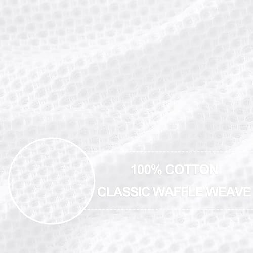 Homaxy 100% Cotton Oversized Waffle Weave Kitchen Towels 6-Pack - Image 2