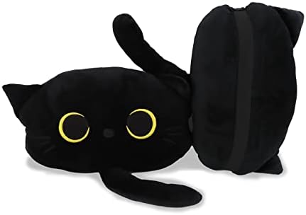 Black Cat Car Headrest Pillow Neck Support Plush Cushion by Evolveover