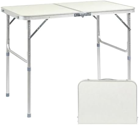 3ft Aluminum Folding Table, Portable Camping Table by Unknown