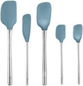 Tovolo Stainless Steel Handled Silicone Spatula Set of 5, Dishwasher Safe by Tovolo