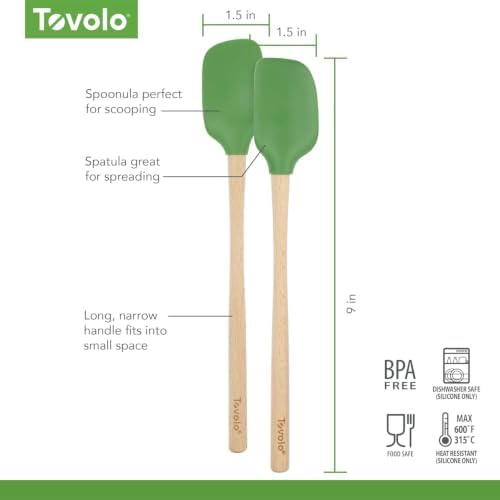 Tovolo Mini Spoon Spatula Wooden Handle Set - Image 5