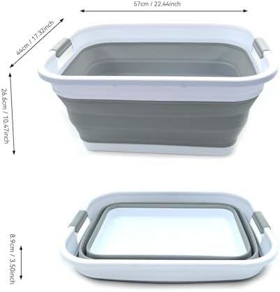 SAMMART Set of 2-41L Collapsible Plastic Laundry Basket-Pop Up Storage - Image 4