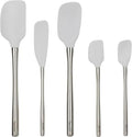 Tovolo Stainless Steel Handled Silicone Spatula Set of 5 Oyster Gray, by Tovolo