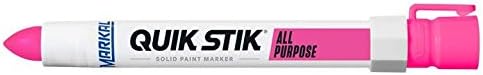 Markal 61044 Quik Stik All Purpose Solid Paint Marker, Fluorescent Pink - Image 2