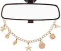 Cute Gold Pendant Rearview Mirror Charm Hanging Ornament Car by LuneClat